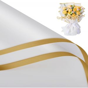 Papier Cadeau Fleur,Papier Emballage Fleur,Papier Fleuriste,Papier Bouquet De Fleur Blanc,Papier Plastique Emballage Fleuriste,Imperméable Papier Bouquet,10 Feuilles De Papier D'emballage - Neuf