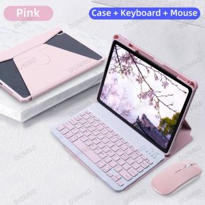 Étui Pour Clavier Rotatif Pour Ipad 10e Génération Pour Pro 11 Air 4 Air 5 10.9 Pour 7/8/9e 10.2 Air 3 Pro 10.5,Couverture Arrière Intelligente.Pink With Mouse.Air4 Air5 10.9in - Neuf