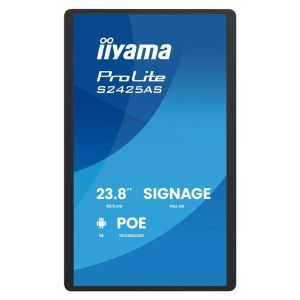 iiyama ProLite S2425AS-B1P - 24" &eacute;cran plat LCD - signalisation num&eacute;rique - avec lecteur multim&eacute;dia SoC int&eacute;gr&eacute; - Android - 1080p 1920 x 1080 - mat, noir - Neuf