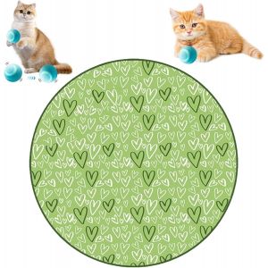 Jouet De Balle Interactif Pour Chat,Jouet De Chasse Interactif Simulé 2 En 1,Jouets Pour Chats Anti-Ennui Pour Chats D'intérieur,Boule Avec Lumière Led,Tapis Pour Chat - Neuf