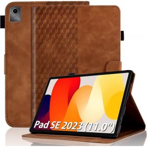 Coque Pour Xiaomi Redmi Pad Se 2023 (11 Pouce) Housse Cuir Pu Etui De Protection Flip Cover Case Avec Support, Pochette Tablette Xiaomi Redmi Pad Se, Marron - Neuf