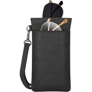 Fintie Étui À Lunettes Souple Pour 2 Lunettes - Double Pochette Lunettes De Soleil Avec Main-Bracelet Détachable Portable Pour Femme Homme - Neuf