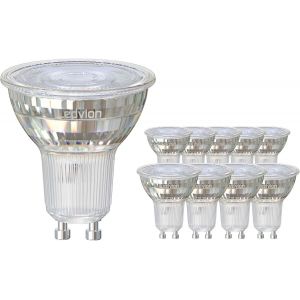 10x Lampes Led Gu10,5w,4000k,345 Lumens,Verre Complet,Éclairage - Neuf