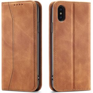 Maa-Coque Pour Iphone Xs/Iphone X (5,8 Pouces), Pu Cuir Portefeuille Housse Magnétique Flip Pochette Étui À Rabat Case Avec Antichoc Tpu Housse [Emplacements Cartes] [Fonction Support] (Kaki) - Neuf