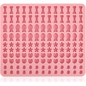 AYUHR-Tapis de cuisson en silicone pour chien - 130 grilles - Moule en silicone - Pour biscuits - Baking Mat Dog Biscuits Baking Mould (5 moules en 1) - Neuf