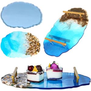 Moule Resine Epoxy Sous-Verre Moule Silicone Resine Epoxy Grand Plateau Diy Silicone Pour Moulage Epoxy Resin Kit Complet - Neuf
