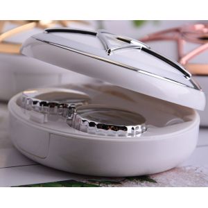 Étui À Lentilles De Contact, Boîte Invisible Pour Lunettes, Boîte Mate, Étui Pour Jolie Boîte Double, Accessoires Complets, Apparence De Dessin Animé (1 Pièces, Argent) Th - Neuf