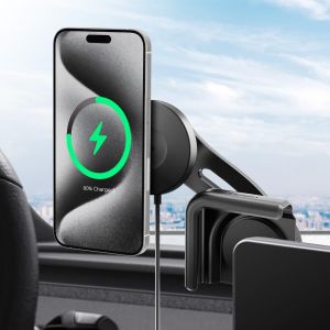 Kaleidoscope-Tesla Model Y ( 2025 Juniper) Model 3 ( 2023) Chargeur Telephone Voiture Sans Fil [Fixation Sans Adhésif], Support Téléphone Voiture Magnétique Pour Magsafe Compatible Avec Ipho[Q2893] - Neuf