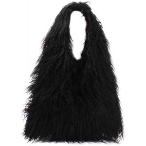 SJZG-Sac &Agrave; Main Douillet Pour Femme - Sac Fourre-Tout D'Hiver Chaud Et Moelleux - Grand Sac En Peluche - En Fourrure Synth&eacute;tique - Pour L'Universit&eacute;, Le Travail, Les Filles, L'&Eacute;cole - Neuf