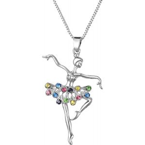 Asas-Collier Pendentif Danseuse Ballet Filles Zircon Charme Surprise Danse Ballerine Cadeau De Bijoux Pour Femmes Noël Action De Grâces Halloween Cadeau - Neuf