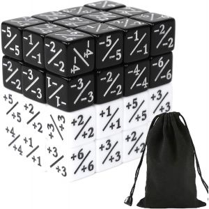ChenQuanSarl-48 Pièces Mtg Compteurs De Dés Dés D6 Jeu De Dés De Fidélité Cube Token Dice D6 Avec Sacs De Rangement Compatible Avec Mtg, Ccg, Accessoire De Jeu De Cartes - Neuf