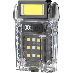 Lampe De Poche À Clipser, Lampe Torche Led Multi-Mode Rechargeable Avec Base Magnétique, Lampe De Poche De Charge De Type C Pour Le Camping, Les Réparations Mécaniques, La Randonnée, Les Voyages Et - Neuf