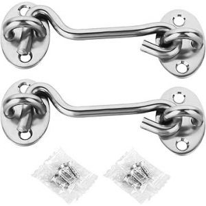 (3 Pouces)Pack de 2, y Compris les vis de Crochet et d'Oeil Loquet en Acier Inoxydable Lourd Devoir de Confidentialité Serrure Coulissant Porte de Grange - Neuf
