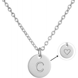 Kal-Collier Lettre Initiale En Or Avec Coeur Charme Infime Pendentif Collier Pour Femmes Homme (1cm De Diam&egrave;tre)U2026 - Neuf