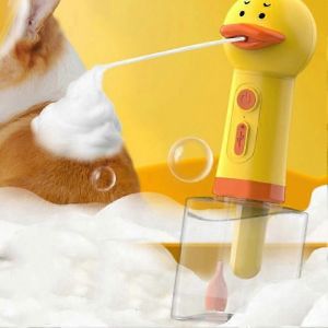 Little Yellow Duck Foam Pet Dog Cleaning Machine Distributeur automatique de savon USB - Neuf