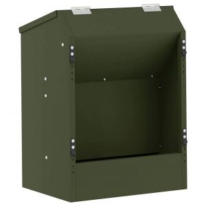 Vidaxl Distributeur Pour Lapins Vert Olive 64.5 X 25.5 X 45.5 Cm - Neuf