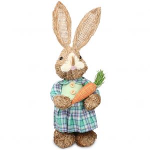 Decorations De Paques Simulation Lapin En Paille Lapin Belles Fournitures De Decoration De Vacances Exquises Pour Les Amis Des Enfants - Neuf