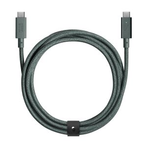 lbgwp60-Câble De Chargement Type-C B Cable Pro-8 Pieds -Usb-C Vers Usb-C - Ultra-Résistant - 240W - Avec Sangle En Cuir - Iphone 16,16 Pro , Macbook Pro 14""/16"" M2, Air 15"" M2-Vert Ardo - Neuf