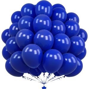 Navy Blue Balloons, 50 Pcs 12 Inch Mette Navy Blue Balloons, Dark Blue Balloons For Men Boys Birthday Party Union Jack Baby Shower Wedding Graduation Decorations - Neuf