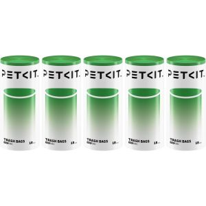 Sac Poubelle De Toilette Pour Chat Avec Cordon,Sacs Poubelles Automatiques Pour Pura Max 2 Et Purobot Max Pro,Chats/Chiens Liti&egrave;re Pour Chats R&eacute;sistant Aux Rayures,5 Rouleaux * 18 (90pcs) - Neuf