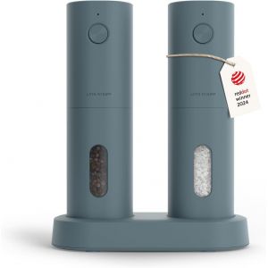 Moulin &eacute;lectrique sel et poivre | Automatique avec broyeur c&eacute;ramique r&eacute;glable | Moulin &agrave; &eacute;pices rechargeable USB (Stone Blue) - Neuf
