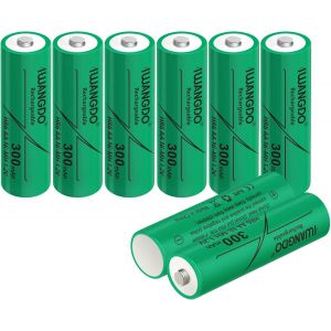 Hr6 Lot De 8 Piles Rechargeables Ni-Mh Aa 300 Mah Pour Lampes Solaires D'ext&eacute;rieur De Jardin Pr&eacute;-Charg&eacute;es - Neuf