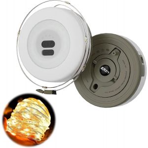 KAL-Guirlande Lumineuse De Camping Enroulable, 10 M, 1800 Mah, Guirlande Lumineuse À Voix Étoilée, Ipx4, Étanche, Guirlande Lumineuse Led Portable Usb Pour Extérieur, Camping, Randonnée, Jardin, Cour - Neuf