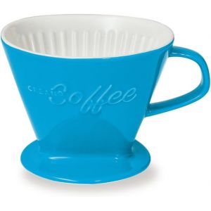 Cmws-Xxl Filtre À Café En Porcelaine Céramique - Taille De Filtre 4-6 - Bleu - Neuf