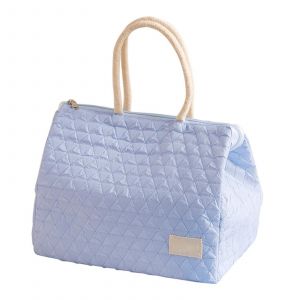 Sac &agrave; lunch de couleur bonbons avec motif &agrave; carreaux Sac de pique-&eacute;tanche de grande capacit&eacute; pour le bureau de l'&eacute;cole bleu de travail - Neuf
