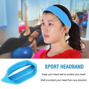Bandeau Anti-Transpiration En Coton Pour Cyclisme, Sport, Basket-Ball, Tennis, Velo, Bleu Ciel - Neuf