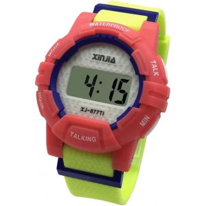 Eryi-Montre Parlante En Espagnol Pour Aveugles, Enfants Et Personnes Âgées, Sports Électroniques Parler Montres Gatget Cadeau 8-877ts (Yel) - Neuf