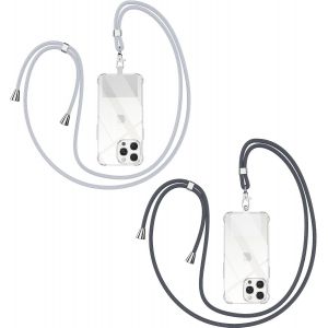 Tianyi-Universelle Lanières De Téléphone En Bandoulière Avec Patch, Adjustable Réglable Amovible En Nylon Pendentifs Collier De Longe Porte-Clés Cordon Pour Plupart De Téléphones Intelligents - Neuf