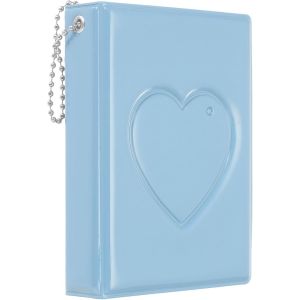 MAA-Album de Reliure de Photocard Mini 3 Pouces avec 32 Poches Petit Livre de Porte-Cartes Photo en Forme de C?ur pour Collection, Bleu - Neuf