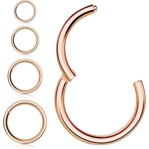 Kal-Pièces Anneaux De Nez Boucles D'oreilles, Acier Chirurgical 316l Articulé Cliqueur Segment Septum Anneau Hélice Cartilage Nez Lèvres Anneaux Piercing Bijoux,Boucles D'oreilles 18g-G Tour - Neuf