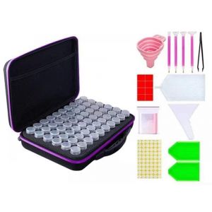 Sac De Rangement Pour Accessoires De Peinture Diamant (Violet) - Rangement De Perles Et Accessoires De Peinture Diamant - Neuf