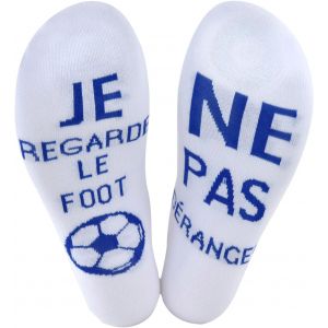 Jgd-Funny Socks Chausettes Dr&ocirc;le, Je Regarde Le Foot, Ne Pas D&eacute;ranger, Chaussettes Dr&ocirc;les Biere Chaussettes Courtes Chausettes Fantaisies Coton Chaussettes De Sport Homme, Blanc - Neuf