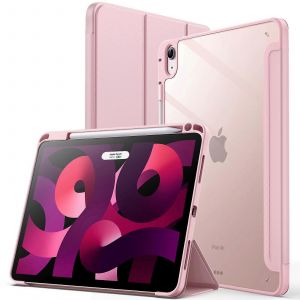 &iquest;&iquest;tui pour iPad Air 11 pouces M3/M2, &iquest;&iquest;tui pour iPad Air 5/4 avec porte-stylet, coque arri&iquest;&iquest;re transparente (rose) - Neuf