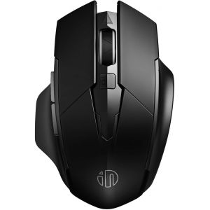 Souris sans Fil Rechargeable, Optique 1600 DPI, 2.4G Silence, Ergonomique pour Ordinateur, PC, Mac, Noir - Neuf
