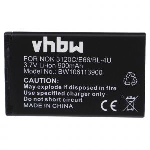 Batterie Vhbw Compatible Avec Nokia 6600 Slide, 6600i Slide, 8800 Arte, 6216 Classic, 8800 Carbon Arte T&eacute;l&eacute;phone Portable Smartphone (900 Mah, 3.7 V, Li-Ion) - Neuf