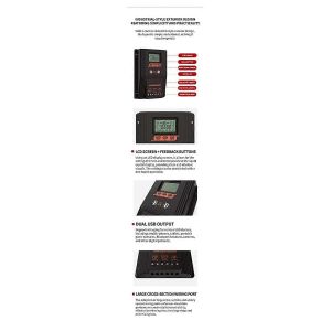 Contrôleur de chargeur solaire MPPT / PWM Régulateur de panneau solaire 60A - Neuf