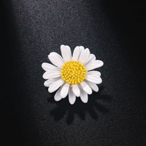 Broche De Costume Tournesol, Broche De Costume Tournesol Blanc, Cadeau Pour Femme, Fille Et Homme - Neuf