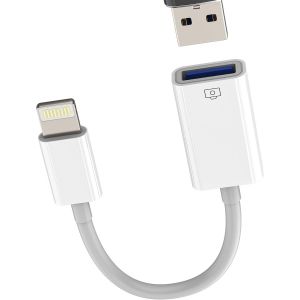 Adaptateur Lightning Vers Usb Pour Iphone 14 Pro Max Certifi&eacute; Mfi Pour Apple Otg C&acirc;ble Connecteur Pour Ipad Accessoires Usb-A Clavier Souris Adapter Num&eacute;rique Cam&eacute;ra Lecteur Cartes Connexion[Z910] - Neuf
