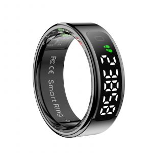 Bague Connectée Or Étanche Suivi Santé Sommeil Sport Bluetooth Longue Autonomie Noir Yonis - Neuf