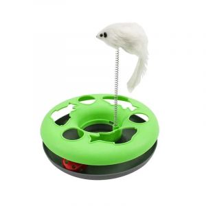 Jouets Interactifs Amusants Pour Chat,Pistes À Roulettes Avec Herbe À Chat,Exercice De Printemps,Ikteaser,Souris,Jouet D'nikpour Chaton,Animaux De Compagnie.Green. - Neuf