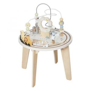 Children's Wooden Educational Table With Maze And Beads Ginger Home, 40x40x54 Cm - Neuf