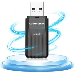 ASFASFq-WONLINK Bluetooth5.3 Clé WiFi 6 Puissante AX900 Mbps Clé WiFi pour PC Nano Adaptateur USB WiFi Bi-Bande Dongle WiFi Bluetooth Adaptateur WiFi,MU-MIMO,WPA3, Compatible avec Windows 11/10 - Neuf