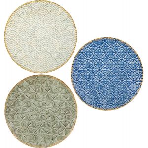 Lot De 3 Sculptures Murales Bohème Dorées - Décoration Murale Ronde En Métal - Décoration Murale 3d - Tableau D'art Moderne Pour Maison, Salon, Salle À Manger, Chambre À Coucher, C[App8809222] - Neuf