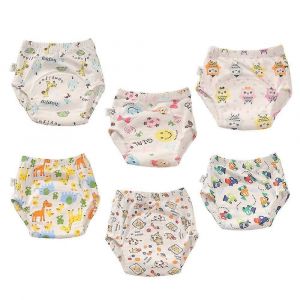 Paquet De 6 Sous-V&ecirc;tements D'apprentissage De La Propret&eacute; R&eacute;utilisables En Coton Unisexe Respirant Tout-Petit Gar&ccedil;ons Et Filles Sous-V&ecirc;tements D'entra&icirc;nement &Agrave; L'urine Pantalon D'entra&icirc;nement Imperm&eacute;a - Neuf