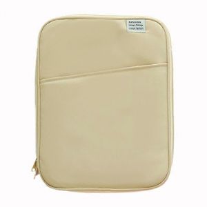 Sac &agrave; manches pour tablette Portable en m&eacute;tal &agrave; double fermeture &eacute;clair Mode Coton Sac de rangement pour tablette Housse de protection Kaki 11 pouces - Neuf