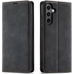 ELVORIX-Etui pour Samsung Galaxy A35 5G, Housse en Cuir Premium PU Portefeuille Conque, [Fentes pour Cartes] [Fermoir Magn&eacute;tique] [Stand Fonction] Flip Coque pour Samsung Galaxy A35 - Noir - Neuf
